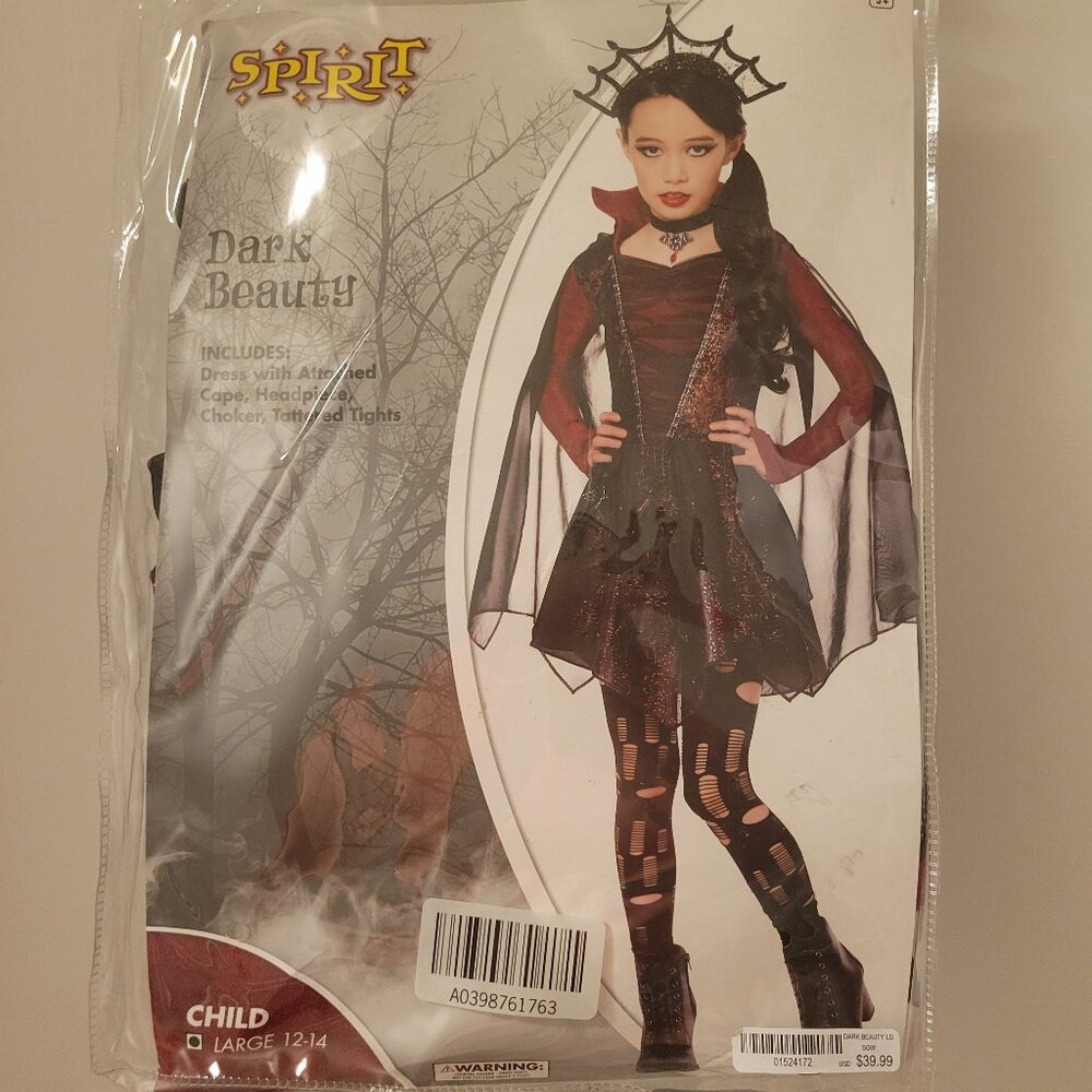 Girl's Size Large Dark Beauty Halloween Costume